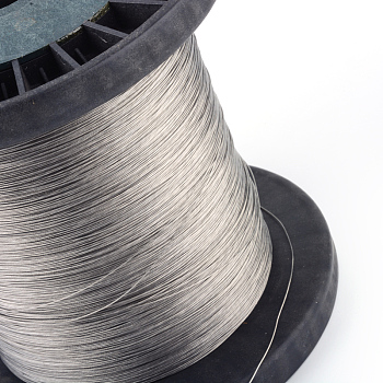 Tiger Tail Wire, Nylon-coated 304 Stainless Steel, Silver, 0.3mm, about 10826.77 Feet(3300m)/1000g