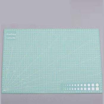 A4 Plastic Cutting Mat, Cutting Board, for Craft Art, Rectangle, Medium Aquamarine, 21x29.7cm