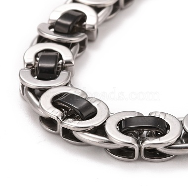 304 Stainless Steel Byzantine Chains Necklace(STAS-E160-24EBP)-2