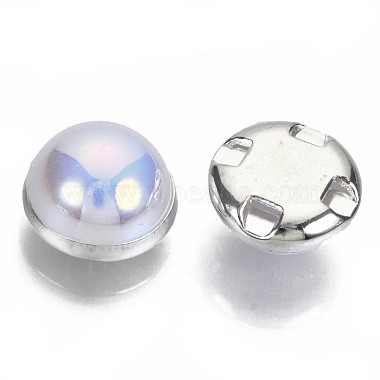 ABS Plastic Imitation Pearl Sewing Buttons(BUTT-S005-12mm-01S)-2