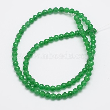 Chapelets de perles en jade de malaisie naturelle et teinte(G-A146-4mm-A06)-2