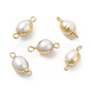 Light Gold Oval Pearl Links