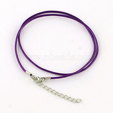 2mm DarkViolet Waxed Cotton Cord Necklace Making