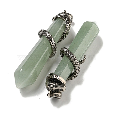 Natural Green Aventurine Pointed Big Pendants(G-F766-07AS-09)-2