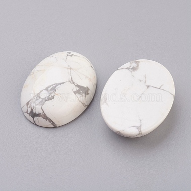 Cabochons à fond plat howlite naturel(G-G741-18x25mm-19)-2