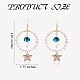 boucles d'oreilles pendantes en grand cercle en perles de verre(EJEW-SW00015-03)-2