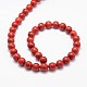 Synthetic Grass Coral Round Beads Strands(CORA-E029-6mm-01)-2