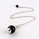 Natural Obsidian Sphere Dowsing Pendulums(X-BJEW-E292-A04)-1