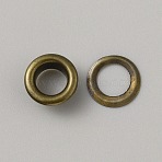 Brass Grommet Eyelet Findings, for Bag Making, Flat Round, Antique Bronze, 1.05x0.5cm, Inner Diameter: 0.6cm(KK-WH0079-91AB)