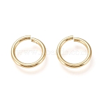Brass Open Jump Rings, Saw Cut Round, Real 18K Gold Plated, 12 Gauge, 16x2mm, Inner Diameter: 12mm(KK-L006-017A-G)