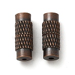 Brass Screw Clasps, Nickel Free, Red Copper, 12x4mm, Hole: 1mm(X1-KK-G186-R-NF)