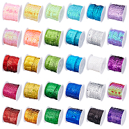 Eco-Friendly Plastic Paillette Beads, Sequins Roll, Mixed Color, 6mm, about 5m/roll, 30rolls/set(PVC-PH002-01)