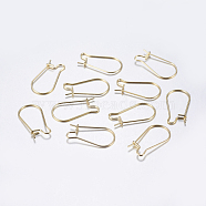 304 Stainless Steel Hoop Earrings, Golden, 20 Gauge, 20x9~12x2.5mm, Pin: 0.8mm(STAS-L198-15B-G)