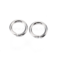 304 Stainless Steel Jump Rings, Open Jump Rings, Stainless Steel Color, 8x1.3mm, Inner Diameter: 5.4mm(STAS-E147-34P)