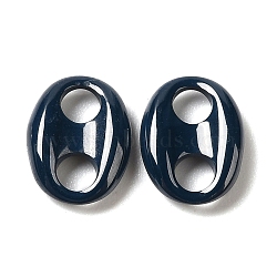 Bioceramics Zirconia Ceramic Connector Charms, No Fading and Hypoallergenic, Nickel Free, Coffee Bean, Marine Blue, 9x6.5x2mm, Hole: 2.5mm(PORC-C002-09A-03)