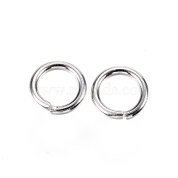 Tarnish Resistant 304 Stainless Steel Jump Rings, Open Jump Rings, Stainless Steel Color, 8x1.3mm, Inner Diameter: 5.4mm(STAS-E147-34P)