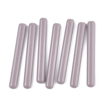 Opaque Acrylic Cabochons, Strip, Rosy Brown, 61x7.5x4mm