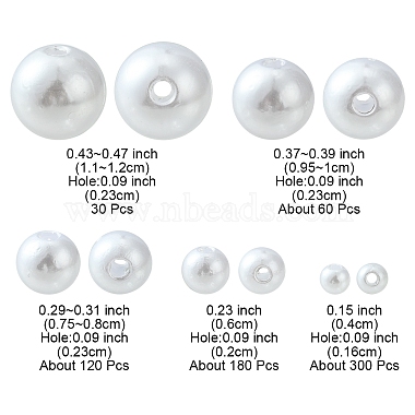 5 perles d'imitation en plastique ABS de style(KY-FS0001-05)-5