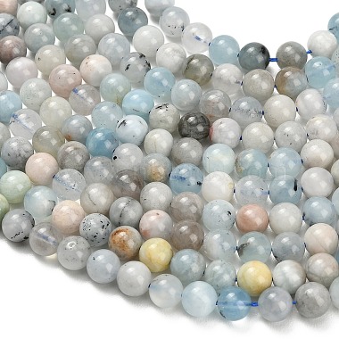 Aquamarin Perlenstr&auml;nge(G-F591-29A-8mm-02)-4