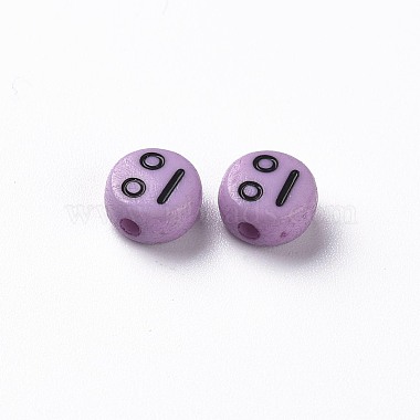 Opaque Medium Purple Acrylic Beads(X-MACR-N008-42-C06)-3