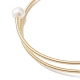 bracelet manchette en perles de quartz naturel galvanisé(BJEW-JB10195)-5