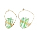 Electroplated Natural Quartz Wire Wrapped Earrings for Girl Women(EJEW-JE04646-02)-1