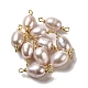 Natural Pearl Connector Charms(FIND-C046-19A-G)-1