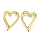 PVD Vacuum Plating 201 Stainless Steel Heart Stud Earrings for Women(EJEW-F345-07G)-1