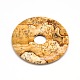 Donut/Pi Disc Natural Gemstone Pendants(G-L234-30mm-11)-1