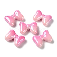 Gradient Color Opaque Acrylic Beads, Bowknot, Hot Pink, 28x20.5x10mm, Hole: 2.5mm(MACR-K341-13D)