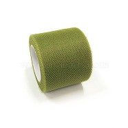 Deco Mesh Ribbons, Tulle Fabric, Tulle Roll Spool Fabric For Skirt Making, Dark Khaki, 2 inch(5cm), about 25yards/roll(22.86m/roll)(OCOR-P010-C-C33)