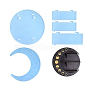 DIY Silicone Moon Wall Floating Shelf Molds, Resin Casting Molds, for UV Resin, Epoxy Resin Craft Making, Moon Phase, 182~260mm, 5pcs/set(PW-WG93096-02)