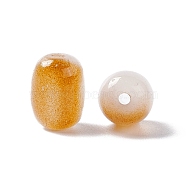 Opaque Glass Beads, Barrel, Orange, 10x8mm, Hole: 1.6mm(GLAA-F117-06C)