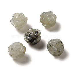 Natural Labradorite Carved Flower Beads, Rose, 8.5~10x10x10.5mm, Hole: 1mm
(G-O156-B-25)