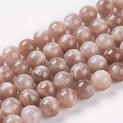 Natural Sunstone Beads Strands, Round, 14mm, Hole: 1mm, about 14pcs/strand, 7.8 inch(G-G099-14mm-14)