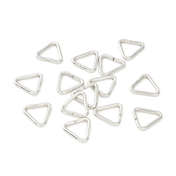 201 Stainless Steel Triangle Linking Ring, Buckle Clasps, Quick Link Connector, Fit for Top Drilled Beads, Webbing, Strapping Bags, Stainless Steel Color, 8x8x1mm, Inner Diameter: 5.5mm