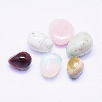 Natural & Synthetic Assorted Gemstone Beads, Mixed Shapes, Tumbled Stone, No Hole/Undrilled Gemstone, 21~32x18~28x14~18mm