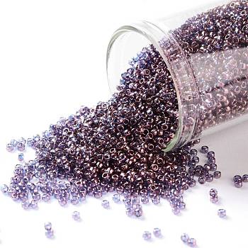 TOHO Round Seed Beads, Japanese Seed Beads, (201) Gold Luster Amethyst, 11/0, 2.2mm, Hole: 0.8mm, about 50000pcs/pound