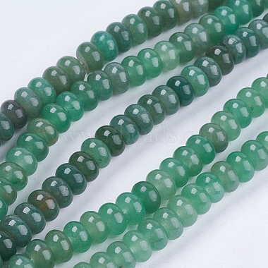 8mm Aquamarine Abacus Green Aventurine Beads
