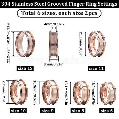 12Pcs 6 Size 304 Stainless Steel Grooved Finger Ring Settings(RJEW-SC0001-04)-2
