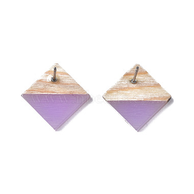 Aretes de resina opaca y madera(EJEW-N017-005A-B04)-4