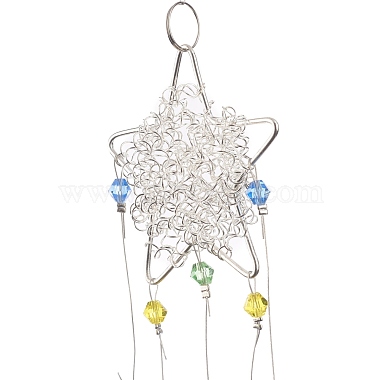 Star Iron Colorful Chandelier Decor Hanging Prism Ornaments(HJEW-P012-03P)-5