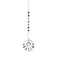 7 décorations de pendentif en perles de pierres mélangées naturelles et synthétiques chakra(HJEW-TA00109)-1