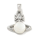 pendentif en laiton avec zircone cubique transparente et coquillage(KK-Q820-20P)-1