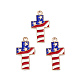 American Flag Style Alloy Enamel Pendants(ENAM-K067-30)-2