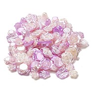 Opaque Acrylic Beads, Mixed Shapes, Medium Orchid, 11~23x12.5~30x2.5~10.5mm, Hole: 1~2mm(OACR-H039-03D)