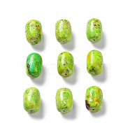 Natural Imperial Jasper Beads, Dyed, Rice, Lawn Green, 14.5x10mm, Hole: 1.4mm(G-C034-06E)