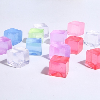 TPR Stress Toy, Funny Fidget Sensory Toy, for Stress Anxiety Relief, Ice Cube, Random Color, Mixed Color, 22.5~24x22.5~24x22.5~24mm