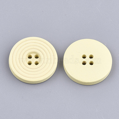 Painted Wooden Buttons(WOOD-Q040-002H)-2