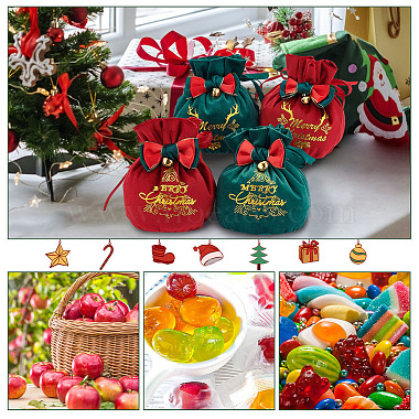 4Pcs 4 Styles Christmas Velvet Candy Apple Bags(TP-BC0001-06)-5